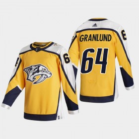 Dresovi Nashville Predators Mikael Granlund 64 2020-21 Reverse Retro Authentic - Muške